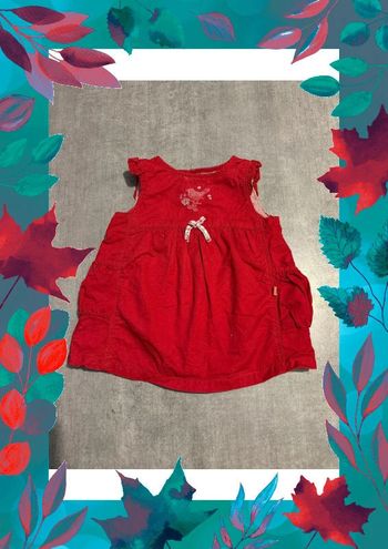 Robe sergent major rouge taille 3 mois