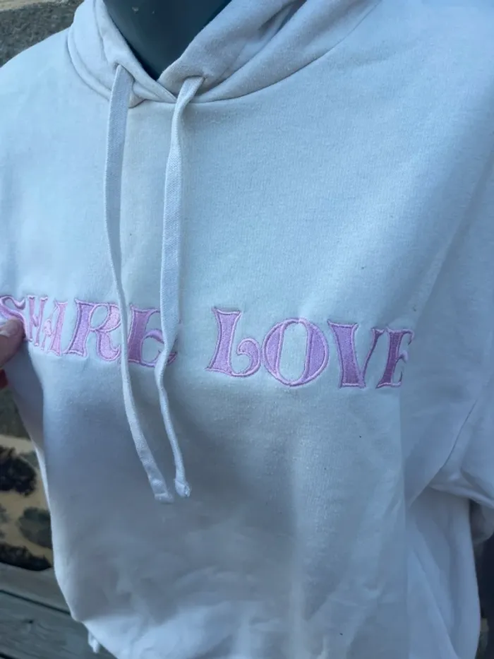 Sweat crème imprimée rose - Monki - photo numéro 3