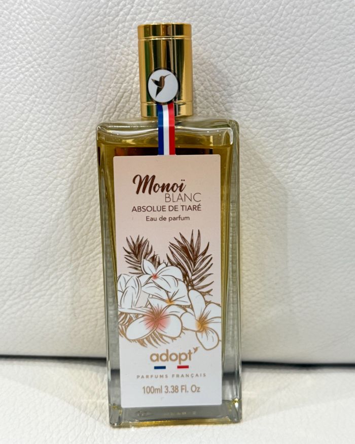 Eau de parfum Adopt’ Monoï blanc Absolue de tiaré 100ml neuf scellé.
