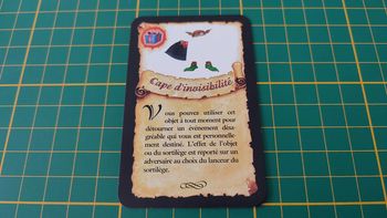 Carte objet Cape d'invisibilité pièce détachée jeu de société Elixir éditions Asmodée #B76