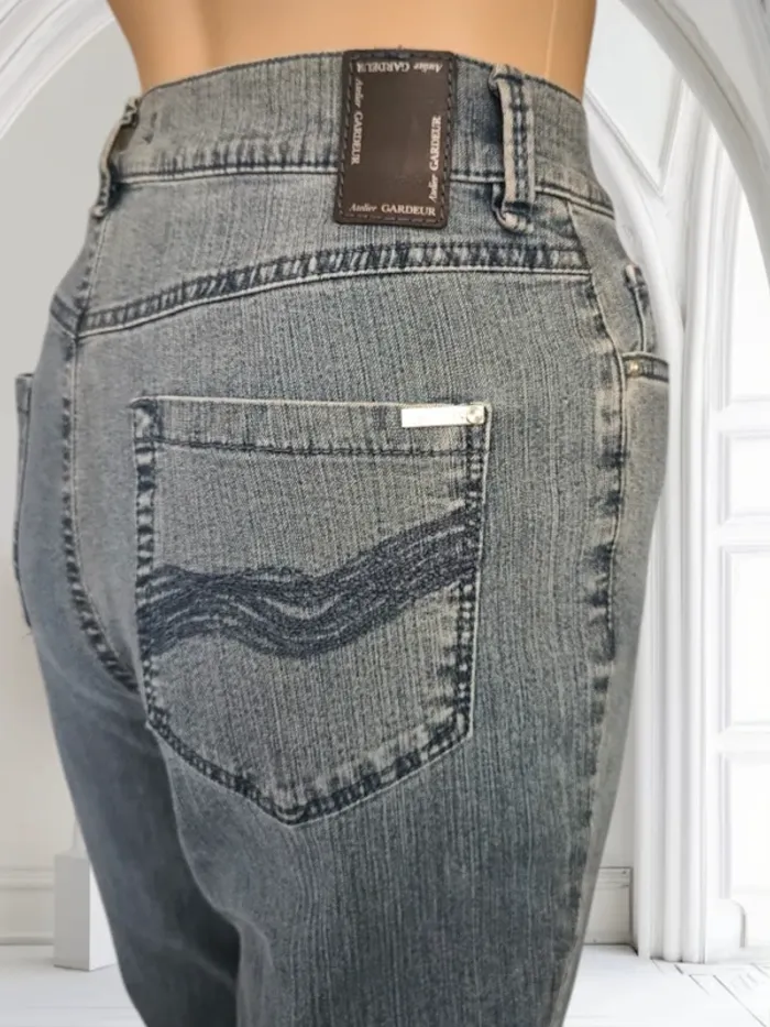 Jean marque allemande Atelier Gardeur ,slim fit ,taille haute ,stretch - photo numéro 7