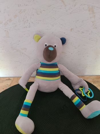 Doudou ours peluche éveil 39 cm Orchestra
