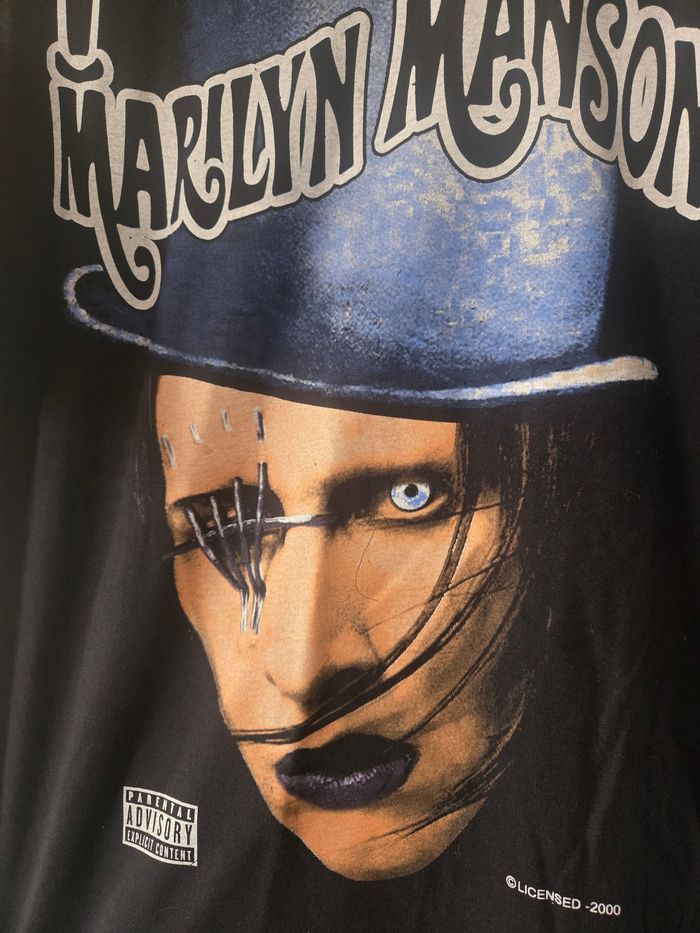 T-shirt rétro Marilyn Manson rock vintage L - photo numéro 3