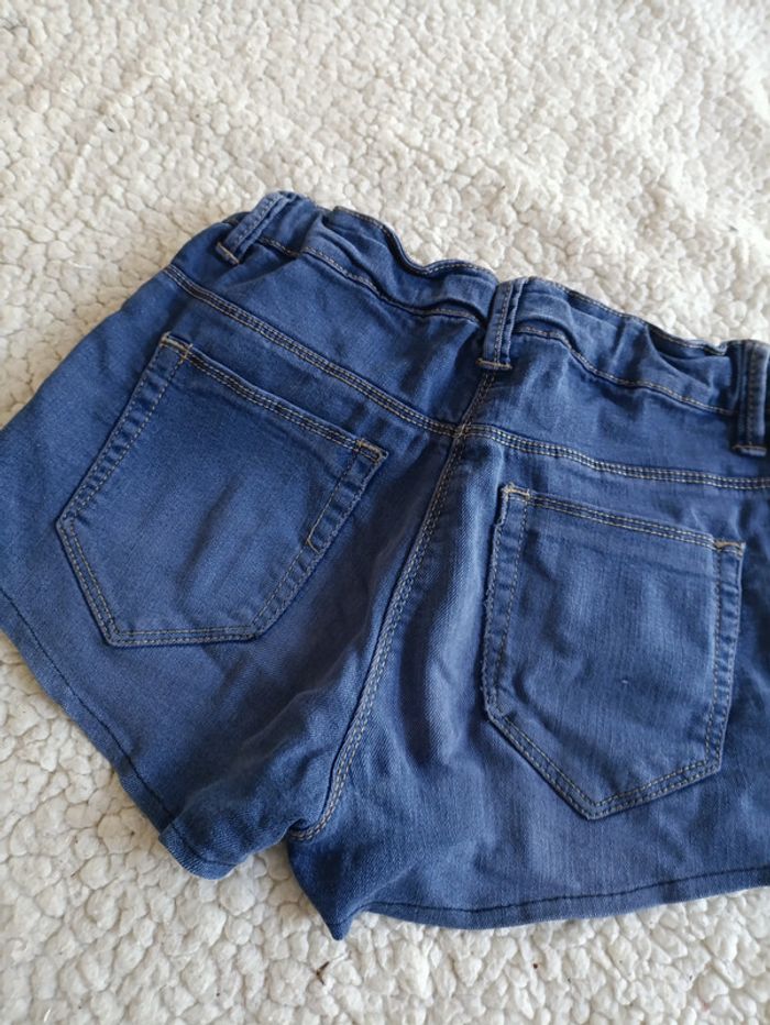 Short en jean stretch bleu clair - photo numéro 3