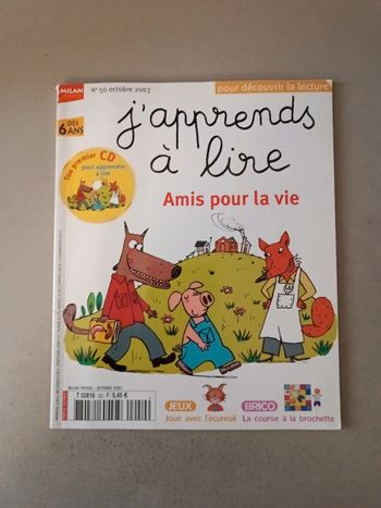 J'apprends à lire amis pour la vie octobre 2003