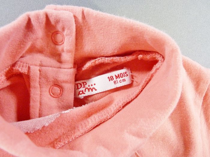 Tee-shirt sous-pull jersey rose Elfisoup éléphant pingouin Du Pareil Au Même 18 mois 81 cm fille - photo numéro 4