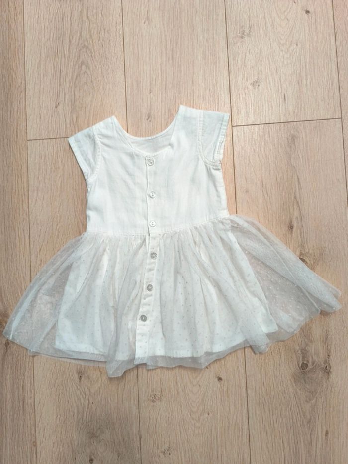 Robe de cérémonie bébé fille écru avec tulle FPC - Taille 18 mois 81cm - photo numéro 2