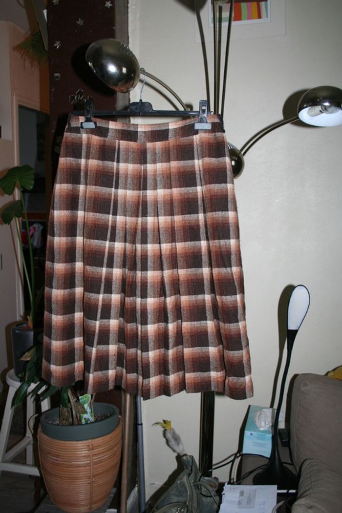 🌸Jupe plissée taille haute box pleated Taille 46 Vintage "Jupeor " 🌸