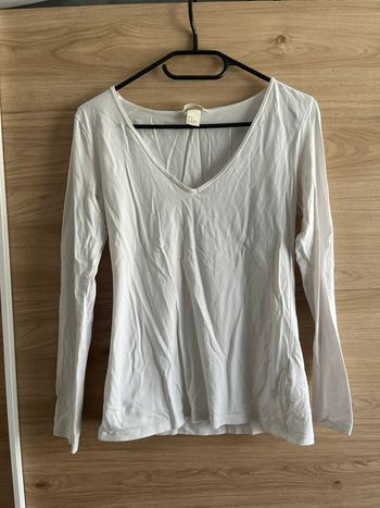 Maillot manches longues blanc h&m taille M