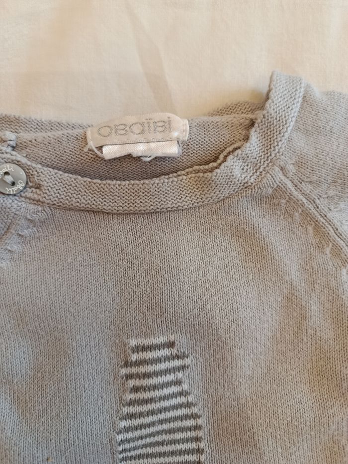 Pull gris 1 mois Obaïbi - photo numéro 5