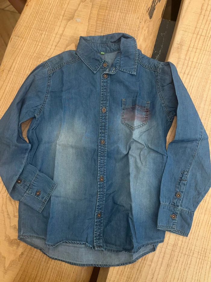 Chemise captain tortue taille 8 ans rock en jean - photo numéro 2