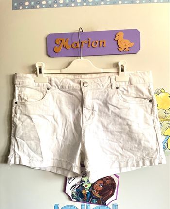 Short blanc en jean, taille 44, marque Tissaia 