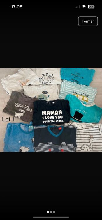 Lot pyjamas chaud 6 mois