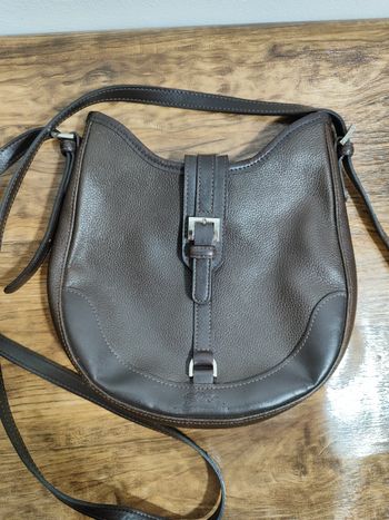 Sac à bandoulière Longchamp en cuir marron