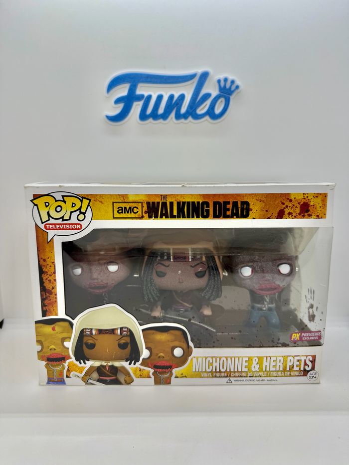 Funko Pop The Walking Dead Michonne & Her Pets Px Exclusive 🇺🇸