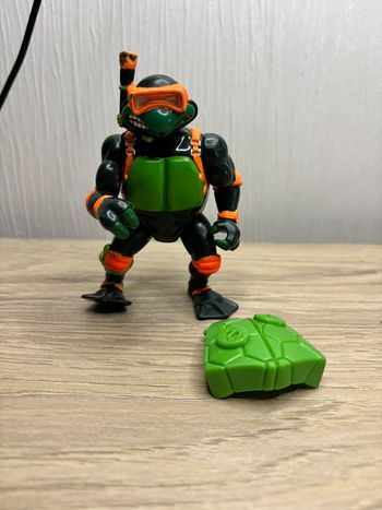 Figurine action figure TMNT Tortues Ninja Seal Mike plongeur 1992 incomplet Mirage Studios