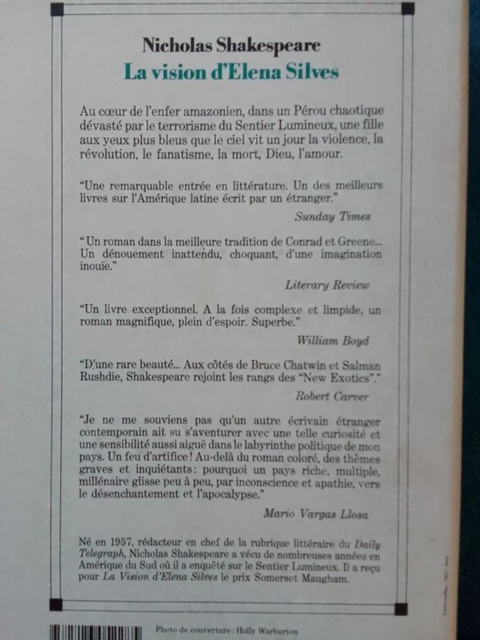 Nicholas Shakespeare - La vision d'Elena Silves - photo numéro 3