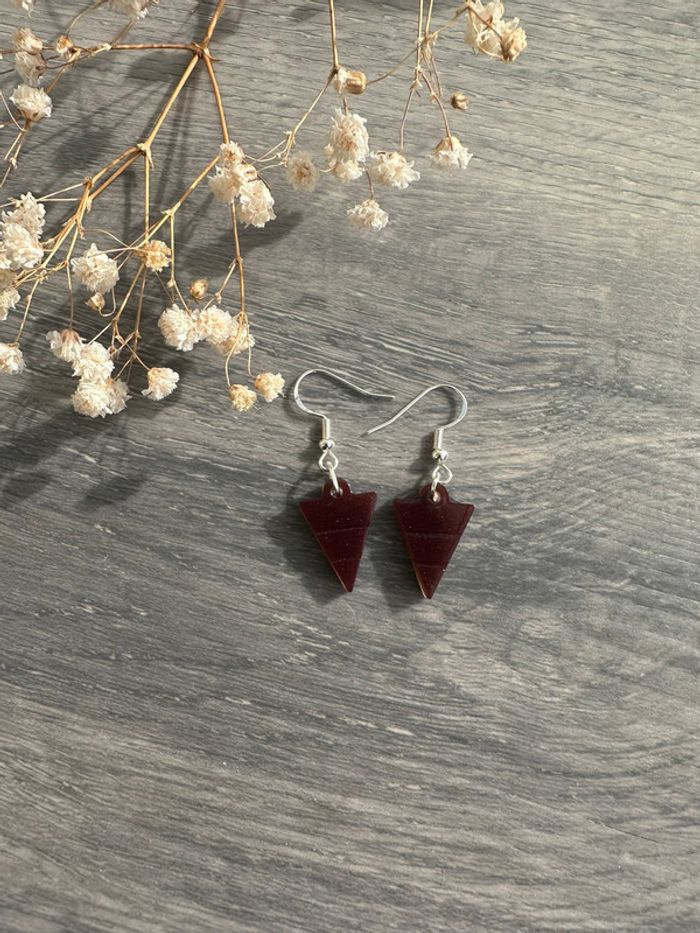 Boucles d'oreilles triangle - photo numéro 3