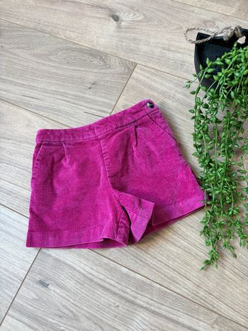 Short velours rose Jacadi