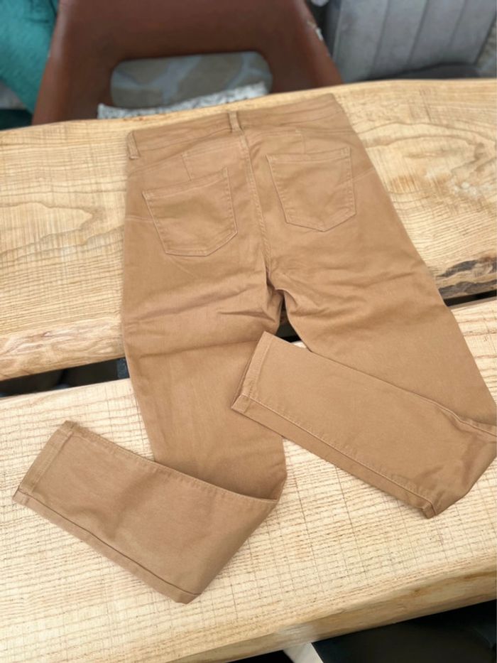 Jean pantalon neuf skinny marron clair camel push up taille 38 - photo numéro 2