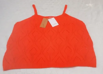 Top à bretelles maille ajourée T50