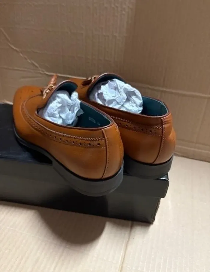 elong chaussure mocassin homme marron taille 43 - photo numéro 5