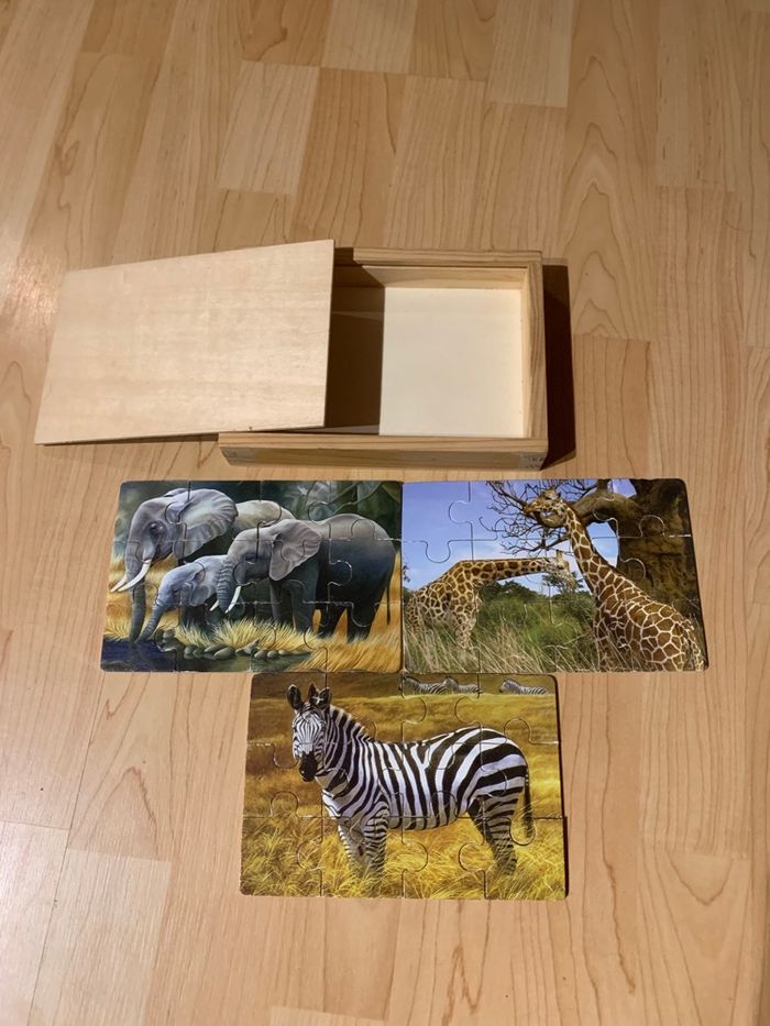 3 puzzles en bois 12 pièces - photo numéro 6