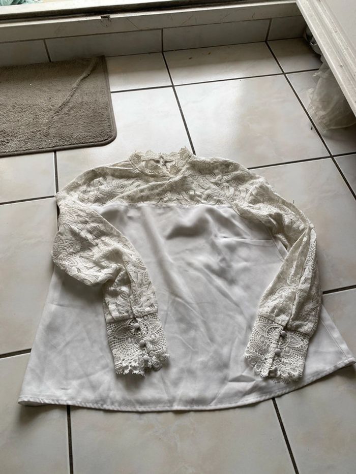 Chemisier Naf-Naf, blanc, taille 36