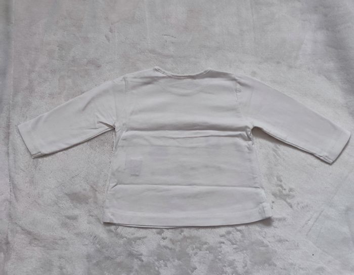 Tee shirt manche longue blanc animaux Zara taille 3-6 mois - photo numéro 3