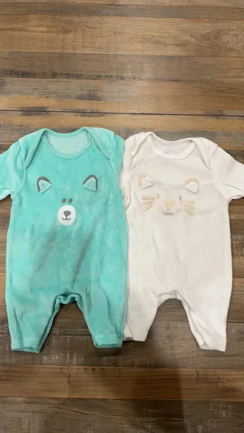 Pyjama velours 1 pièce