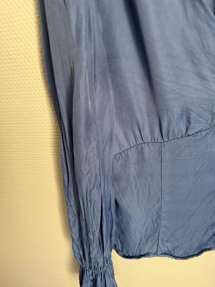 Blouse bleu Zara taille S - photo numéro 4