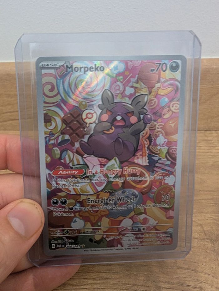 Pokémon EN Morpeko PAR Full Art 206/182 SV04: Paradox Rift NM