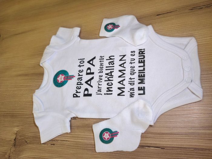 Ensemble bébé Maroc  Annonce grossesse  Cadeau futur papa - photo numéro 3
