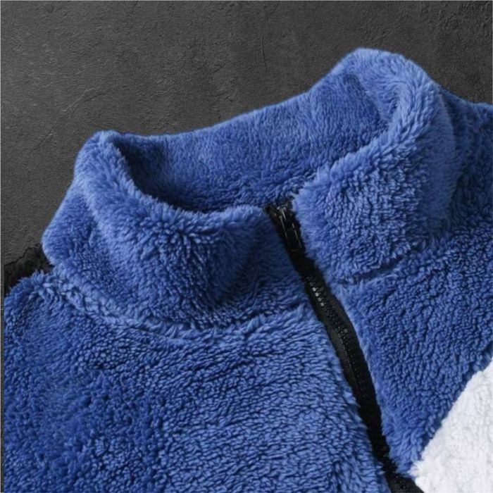 Veste Zippée Mixte Automne/Hiver Bleu Blanc Neuf Taille M - photo numéro 3