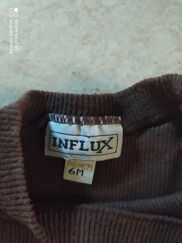 T-shirt manche longue 6 mois marron - photo numéro 2