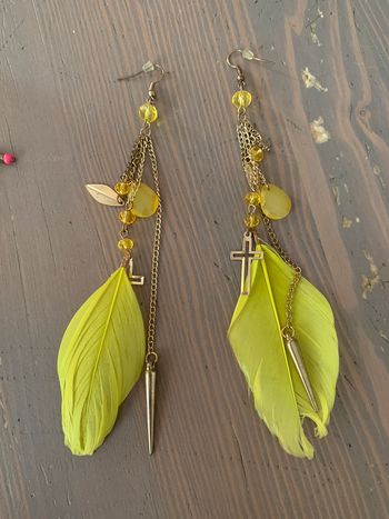 Boucle d’oreilles plume
