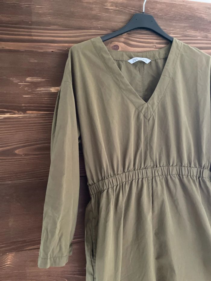 Robe courte kaki Zara - photo numéro 2