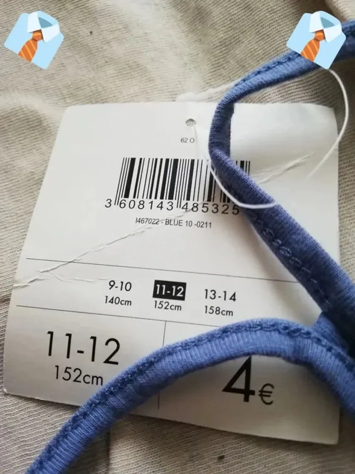 Débardeur Bleu - Taille 11-12 ans (Neuf avec étiquette) - photo numéro 4