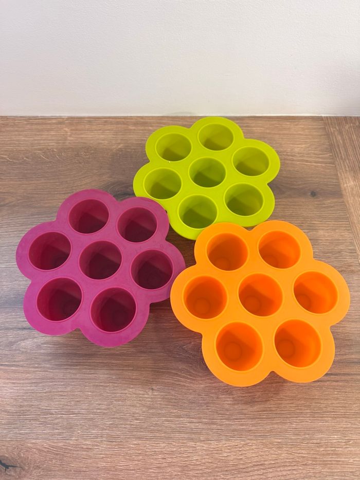 3 moules multiportions beaba en silicone - photo numéro 2
