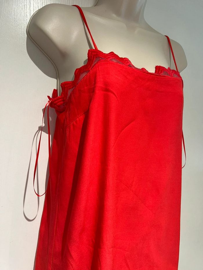 Robe Gala Rouge, dentelle, voile, Copcopine, taille 36 - photo numéro 20