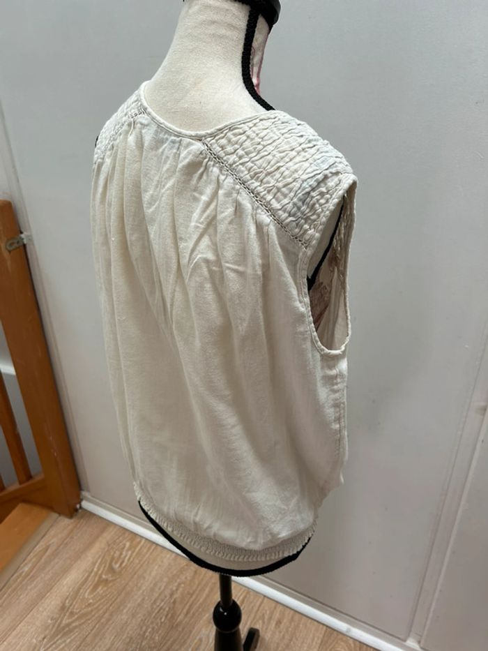 Débardeur blanc cassé kookai - taille 38 style ancien - photo numéro 5