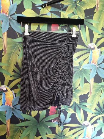 Jupe asymétrique noir/argent
