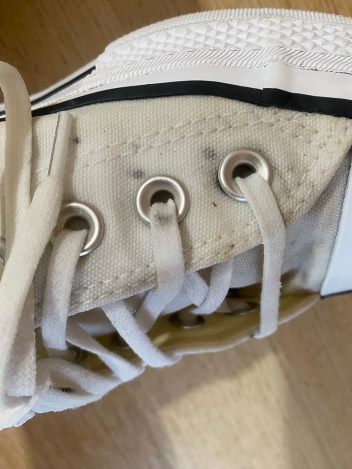 Baskets converse all star blanc crème taille 37,5 - photo numéro 7