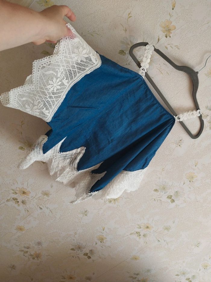 Haut taille S/m jeans dentelle - photo numéro 14