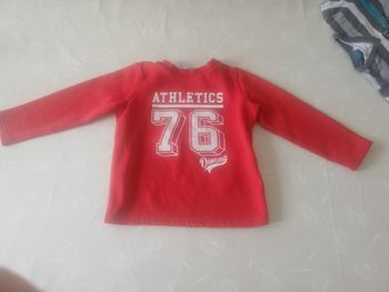 Pull rouge intérieur polaire Domyos 5 ans
