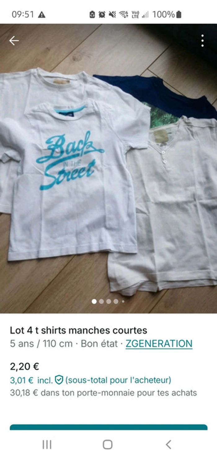 Lot 6 t shirts manches courtes - photo numéro 4