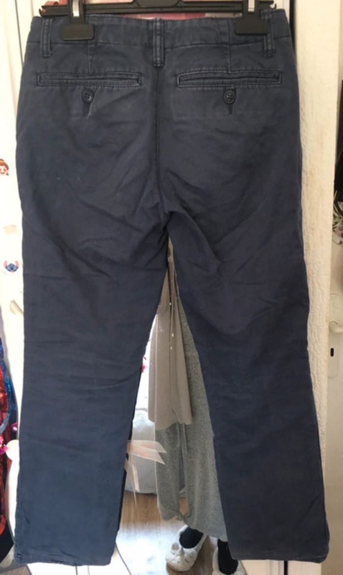 Pantalon slim ajustable bleu marine 10 ans Gap - photo numéro 4