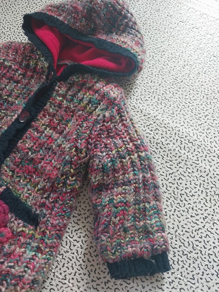 Gilet manteau chaud Catimini 2 ans – doublure polaire & capuche - photo numéro 3