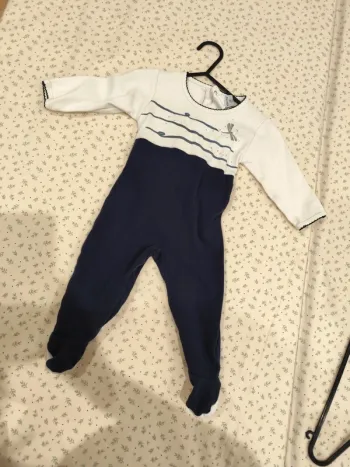 Pyjama coton absorba superbes détails 6 mois