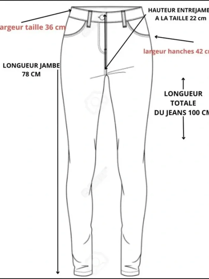 jean April 77 noir coupe slim matiére lyocell et coton effet velours,taille basse,extensible - photo numéro 9